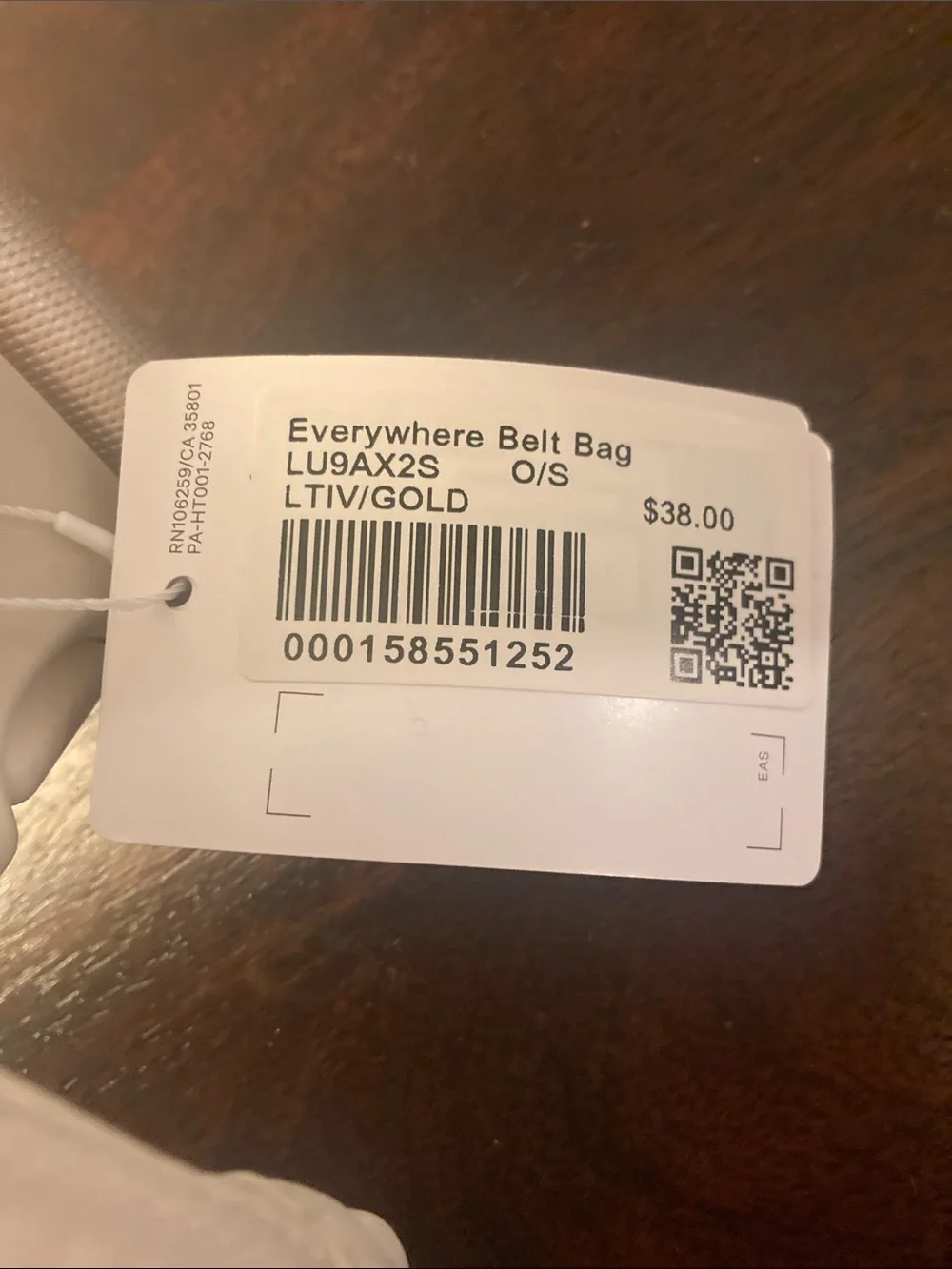 lululemon athletica cream everywhere belt bag